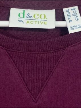 Denim&Co Active Women's Plum Crewneck Pullover
